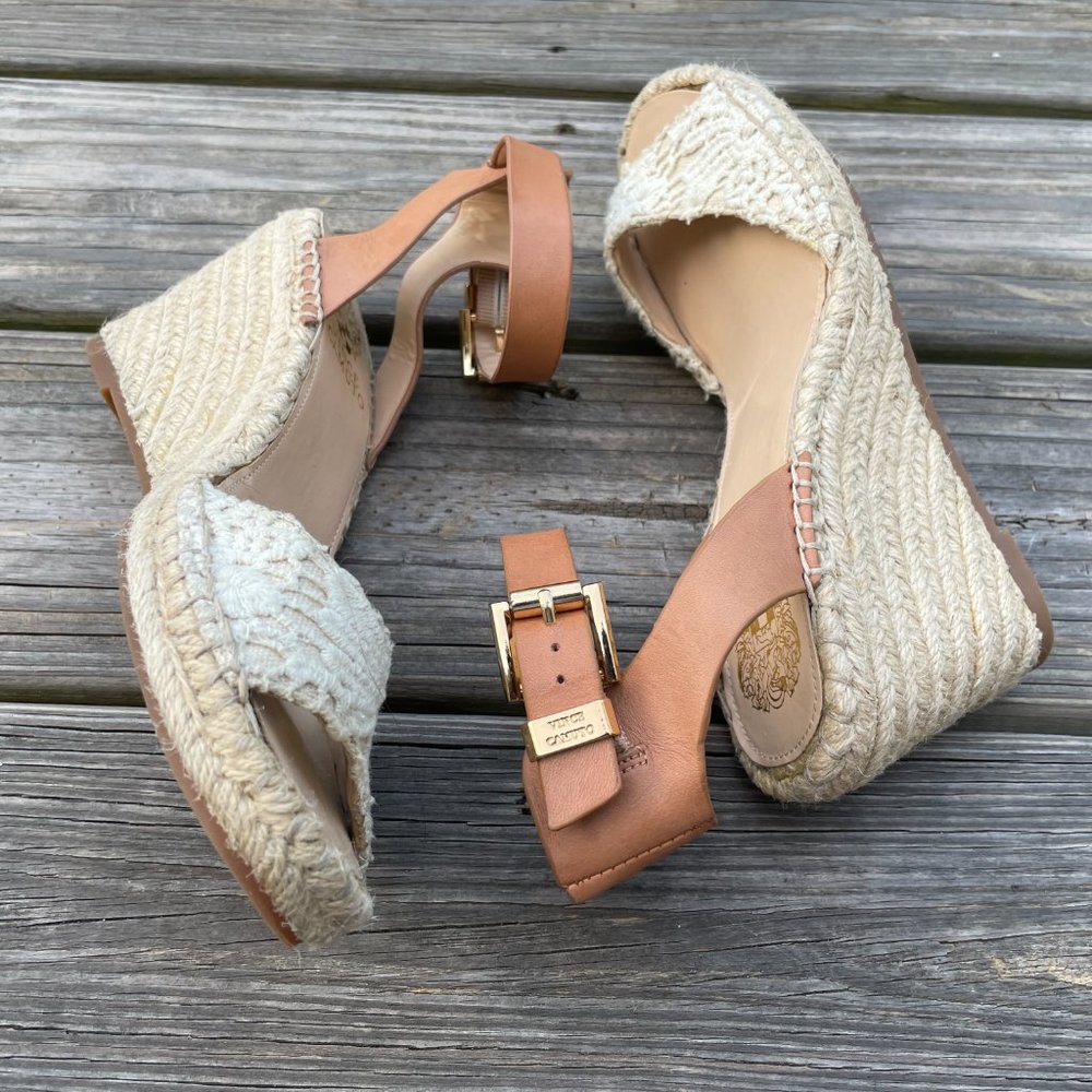 Vince Camuto Women Heel Wedge Shoes Open Toe VP-Te - Picture 9 of 13